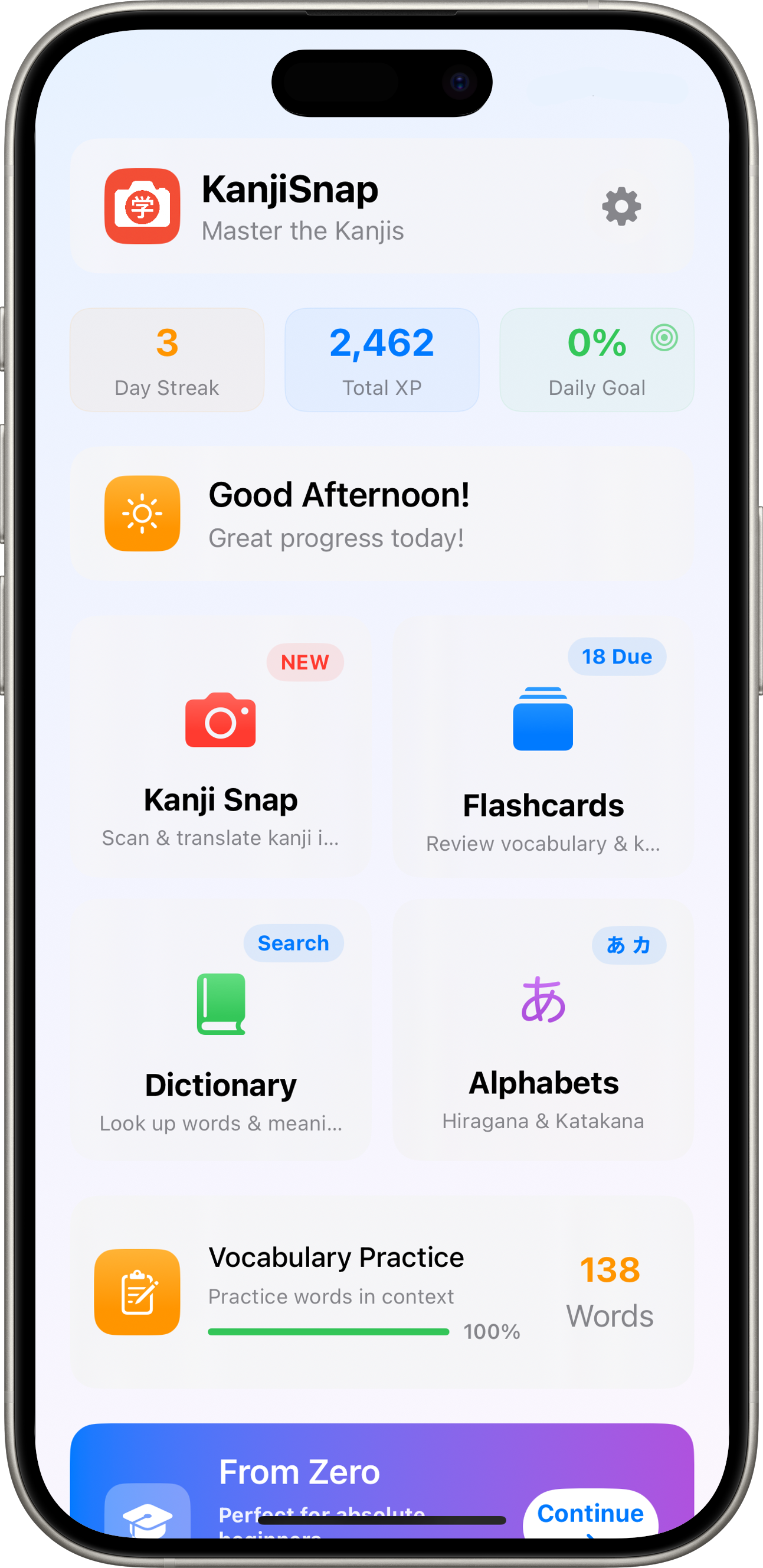 KanjiSnap App Screenshot